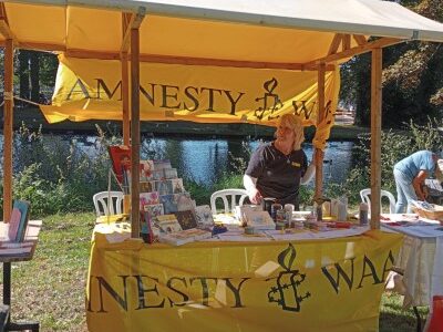 Amnestykraam op Startzondag.